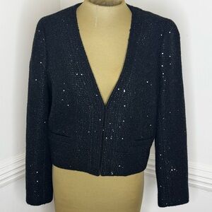 J. Crew Black Sequin Blazer